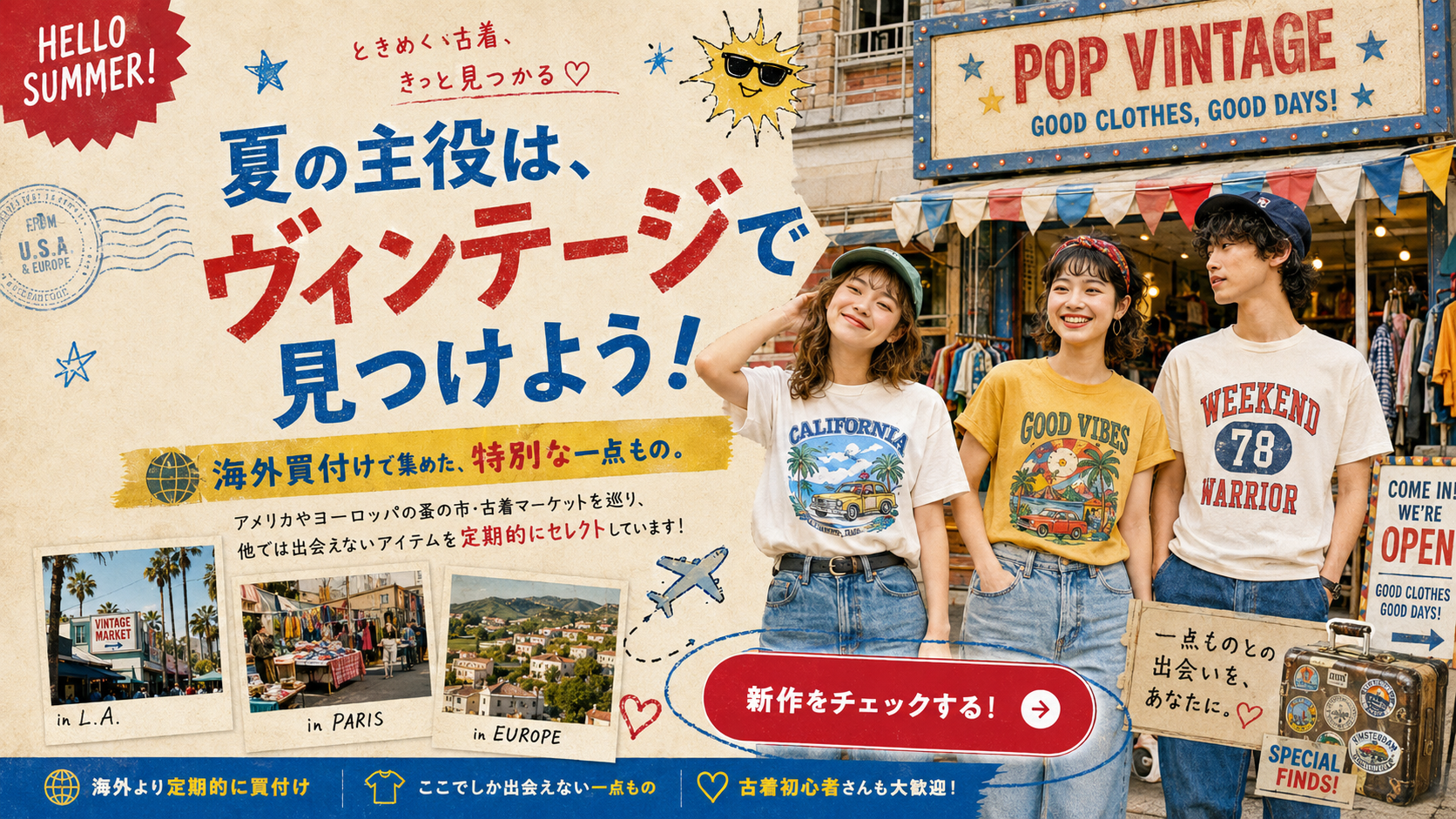 古着屋LPのデモ制作